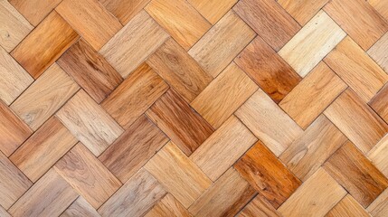 Herringbone Wooden Floor Pattern, On top View.