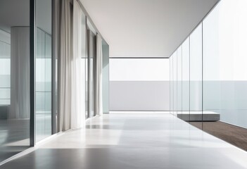 Fototapeta premium refreshing mist emphasizes sleek modern design featuring clean lines minimalist aesthetic contemporary setting, ambiance, architecture, backdrop, beauty