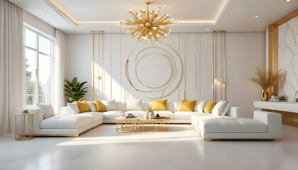 Photo interior modern design room 3d illustration