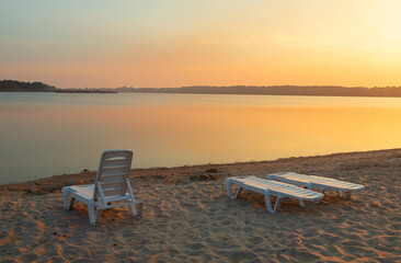 sunset on the beach