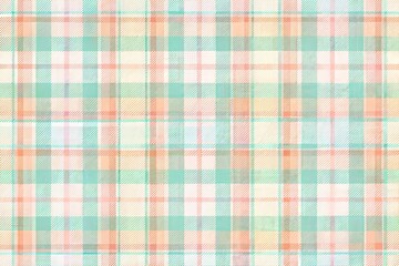 Colorful pastel checkered plaid pattern with soft textured background