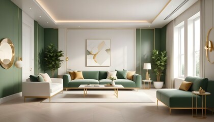 Photo interior modern design room 3d illustration