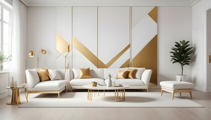 Photo interior modern design room 3d illustration