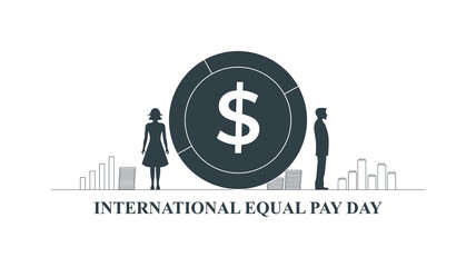 Obraz premium International Equal Pay Day design