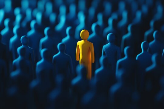 This captivating image highlights a unique candidate in a competitive field, emphasizing the importance of selecting the right talent for optimal organizational results during hiring