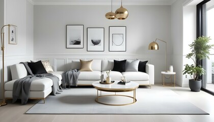Photo interior modern design room 3d illustration
