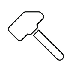 Mallet icon. Outline vector.