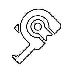 Tape measure icon. Outline vector.