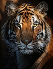 Fototapeta premium Intense Tiger Face Close-up