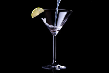 Margarita cocktail is being poured