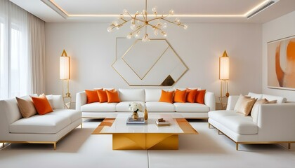 Photo interior modern design room 3d illustration