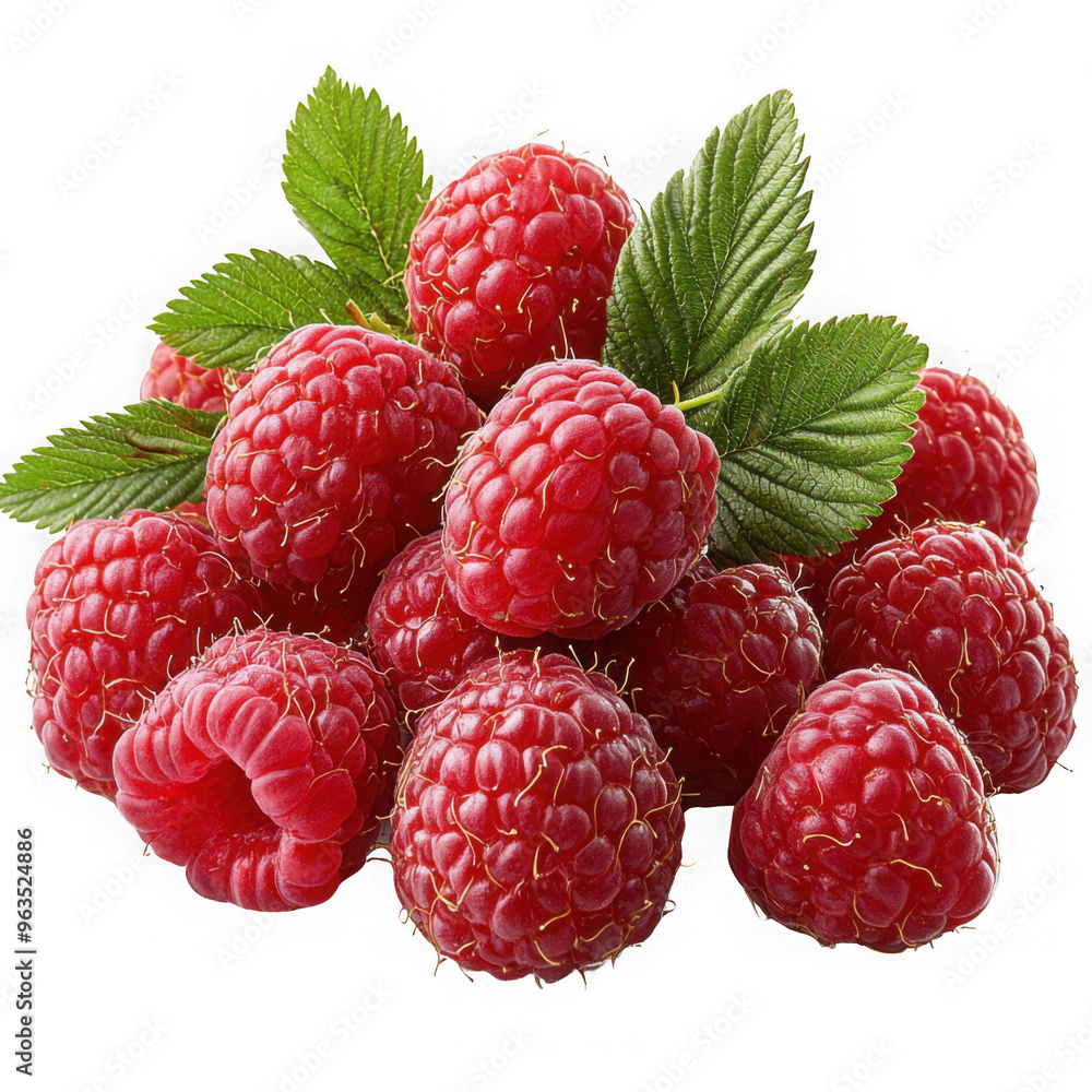 Wall mural raspberry isolated on a transparent background png file no background_1 png file