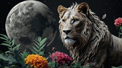 lion in the night