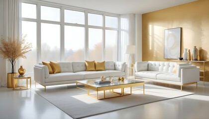 Fototapeta premium Photo interior modern design room 3d illustration