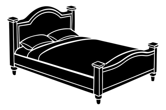 recommend clip art: bed pillow, bed silhouette, bedtime, blanket, graphic, headboard, hospital
