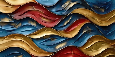 lowing Waves Abstract 3D Art.
AI generated illustration.