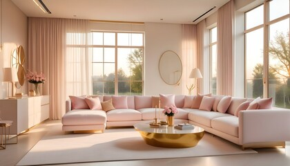 Fototapeta premium Photo interior modern design room 3d illustration