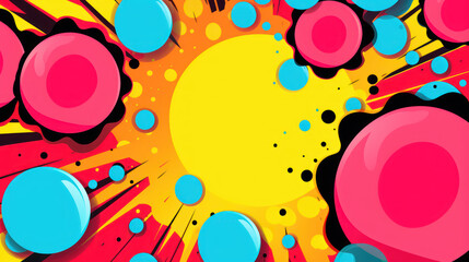 Obraz premium Vibrant Comic Book Background in Pop Art Style.