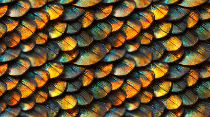 Fototapeta premium Seamless background, texture, repeatable pattern, wallpaper for scales: fish, snake, reptile, dragon