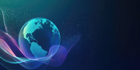 Fototapeta premium Global Business Waves