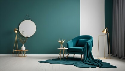 Photo interior modern design room 3d illustration