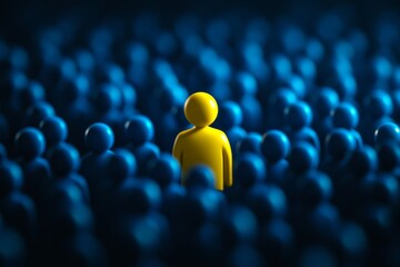 This visual highlights the complex talent recruitment process, stressing the importance of thoroughly identifying unique candidates among diverse market options for a successful hiring strategy