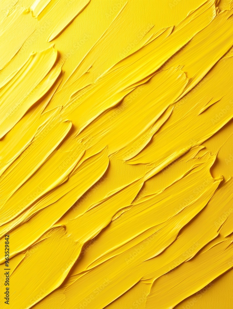 Aufkleber a vibrant yellow painted background with textured brush strokes, creating a dynamic and visually app