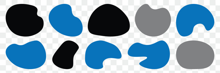 Blob shapes colorful collection vector design elements isolated. Abstract stains shape vector set. Blob icon. 