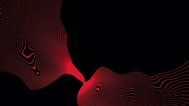 Red line partical background on black bacground
