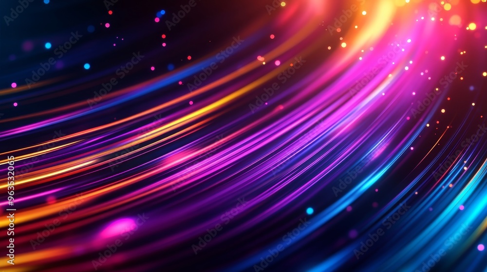 Aufkleber an abstract background with colorful lines, representing energy, movement, and dynamism. the vibrant