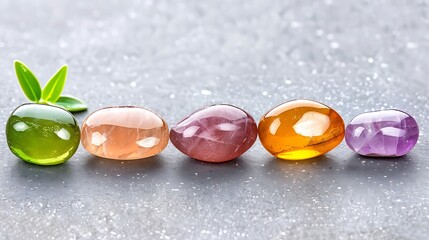 A serene crystal healing session, with smooth stones placed gently on the body. The energy in the room is calm and centered, as the healing properties of the crystals are said to balance the 