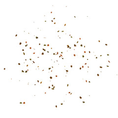 3D render of small flying leaves isolated illustration