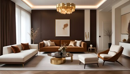 Fototapeta premium Photo interior modern design room 3d illustration