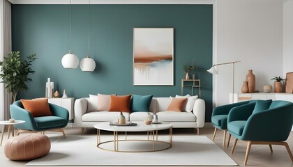 Photo interior modern design room 3d illustration