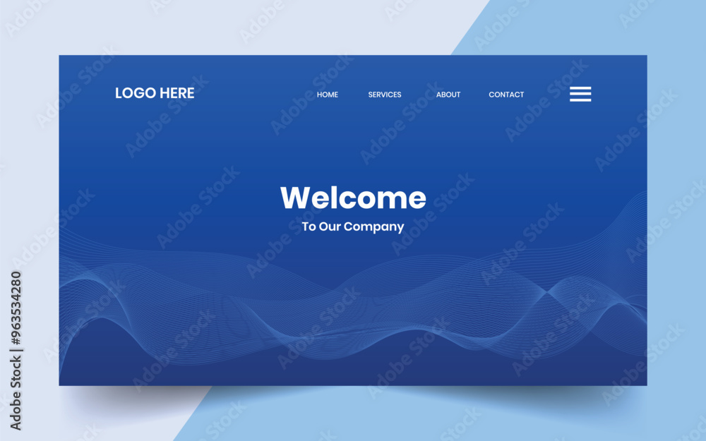 Wall mural modern technology abstract creative dynamin gradient wave line banner background for website landing