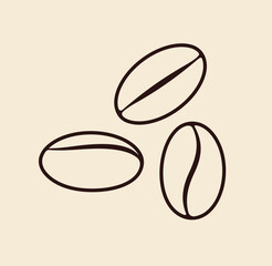 Coffee bean. Isolated coffe beans on white background