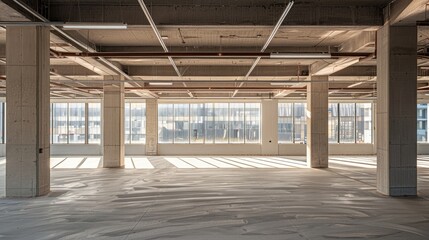 Unoccupied space in a commercial structure