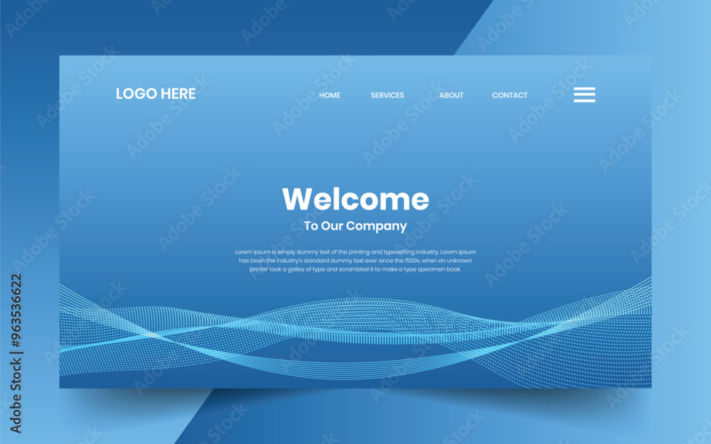 Wall mural modern technology abstract creative dynamin gradient wave line banner background for website landing
