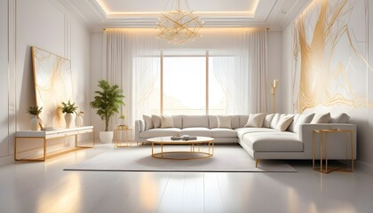 Photo interior modern design room 3d illustration