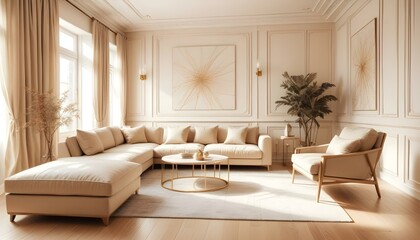 Photo interior modern design room 3d illustration