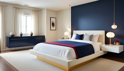 Photo interior modern design room 3d illustration