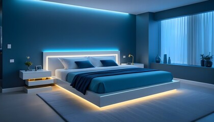 Photo interior modern design room 3d illustration