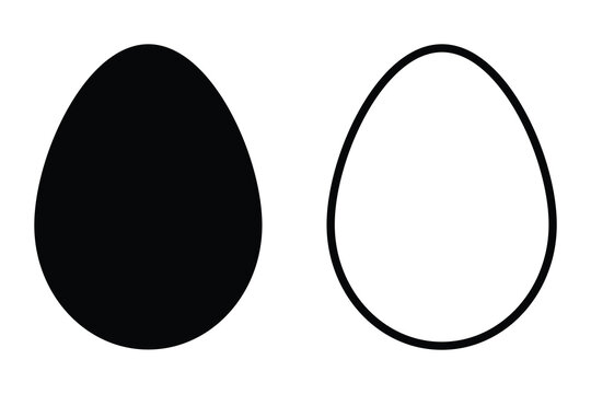 egg icon vector set