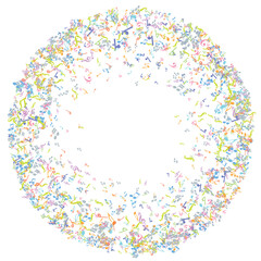 Vector colorful music notations background element in flat style