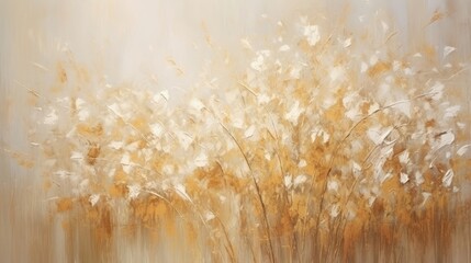 Abstract artistic background. Golden brushstrokes. Textured background. Oil on canvas. modern Art. flowers, plants, wallpapers, posters, cards, murals,