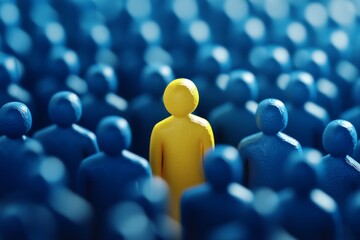 This image represents and symbolizes the entire recruitment process, emphasizing the search for unique and exceptional talent among a vast pool of candidates for various job opportunities available