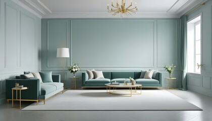 Photo interior modern design room 3d illustration