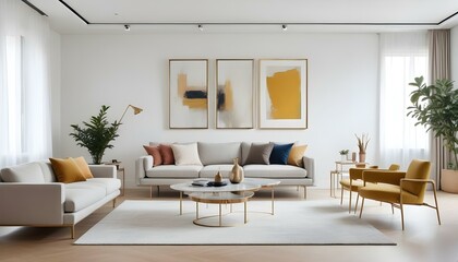 Fototapeta premium Photo interior modern design room 3d illustration