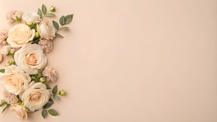 soft pink flower background for elegant card and text customization