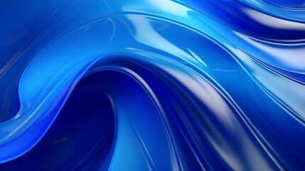 Naklejka premium Abstract Background with Waves of Liquid Blue Glass
